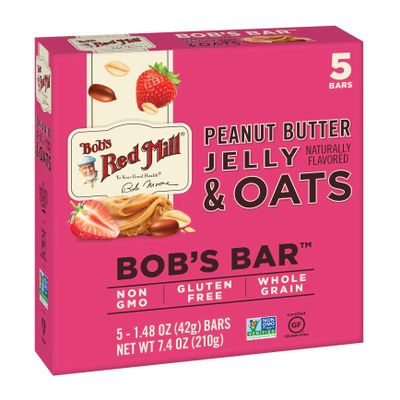 Bob's Red Mill PB Jelly & Oats Bar- Non GMO, Kosher - Pack of 5