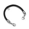 BAIYI HOPE Braided Leather Medical Emergency Bracelets Stainless Steel Medical Alert ID Bracelets Interchangeable Medical Awareness Bracelets Free Engraving view 3