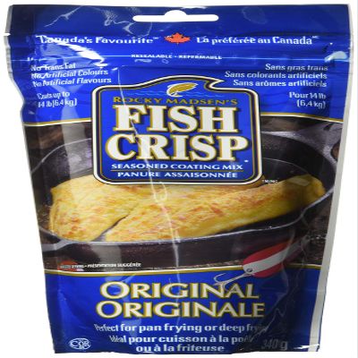 Rocky Madsen's Fish Crisp, Seasoned Coating Mix, Original, 340g/12 oz,Bag, (6 Pack) {Imported from Canada}