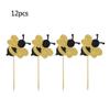 12pcs Wedding Cupcake Decor Cake Picks Cake Toppers Bee Cake Topper view 2
