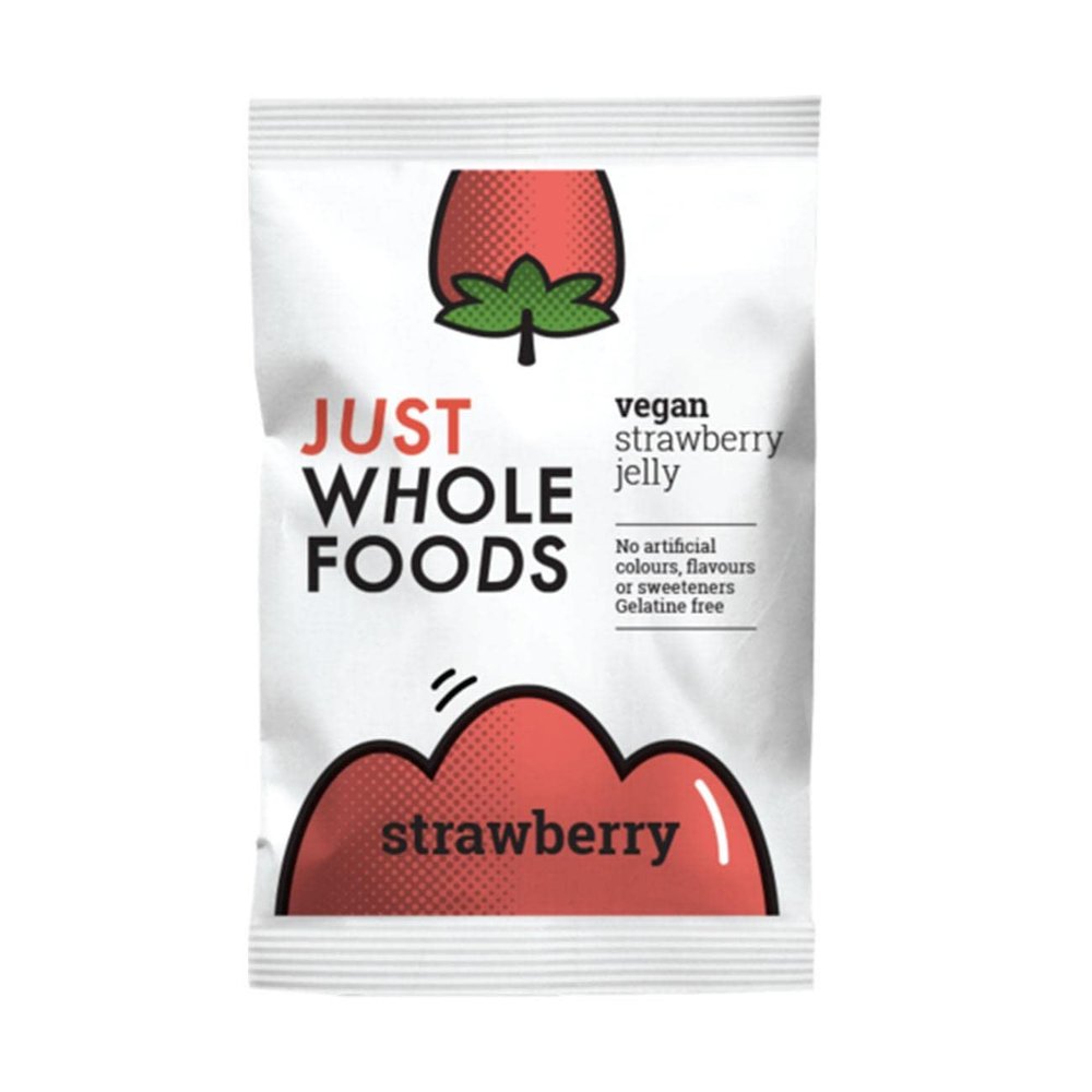 3xJust Wholefoods Organic Strawbry Real Fruit Flavoured Jelly Crystals 85g