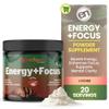 EarthNutri Energy + Focus Powder Supplement - Energy Boost & Memory Supplements with PeakO2, AlphaSize, Cognizin, PurCaf, Theacrine, Acetyl L-Carnitine L-Tyrosine  Lychee Flavor - 20 Servings (171g) view 1