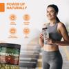 EarthNutri Energy + Focus Powder Supplement - Energy Boost & Memory Supplements with PeakO2, AlphaSize, Cognizin, PurCaf, Theacrine, Acetyl L-Carnitine L-Tyrosine  Lychee Flavor - 20 Servings (171g) view 2