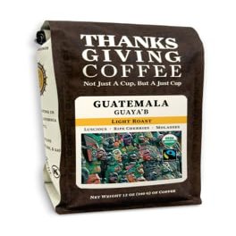 Thanksgiving Coffee "Guatemala Guaya'b Light Roast" Light Roasted Fair Trade Organic Shade Grown Whole Bean Coffee - 5 Pound Bag