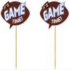 12pcs Paper Cake Topper Party Cupcake Toppers for Games Party Super Bowl Party Birthday Party Decoration - Game Time view 2