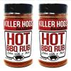 Killer Hogs Hot Barbecue Rub - Pack of 2 Bottles - 16 oz Per Bottle - 32 oz Total of Bulk Hot Killer Hogs BBQ Rub - Color with a Kick view 1