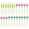 24pcs Hawaiian Decor Drinking Straws Paper Straw Decorative Straws Hawaiian Straws Props Pineapple view 1