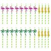 24pcs Hawaiian Decor Drinking Straws Paper Straw Decorative Straws Hawaiian Straws Props Pineapple view 2