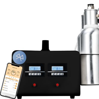 Bluetooth HVAC Scent Diffuser for Large Home 30,000 Sq.ft, Cold-Air Hotel Essential Oil Machine Scent System, Waterless Diffuser for Essential Oils Large Room, 2 x 1000ml Bottle,Black Color
