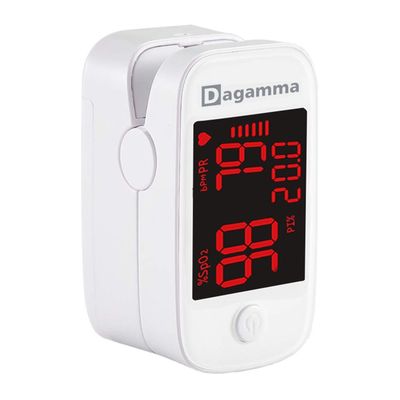 Dagamma DP200 Fingertip Pulse Oximeter, Heart Rate Measurement, Blood Oxygen Saturation Monitor SpO2 with LED Screen, IP22 Level Water and Dust Resistance, Batteries, Lanyard (White)