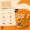 Oh! Nuts Golden Raisins - Sun Dried Fruit - 2 lb - No Sugar Added - Dehydrated Fruit Bites - Packed in New York Zip-Seal Bag for Exceptional Freshness view 3