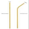 Reusable Metal Gold Straws 50Pcs.215x6mm Stainless Steel Drinking Straws in Bulk For Wholesale.8.5inch All Curved Straight Straws for 20oz Tumblers Yeti (50pcs all straight Gold-8.5") view 2