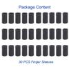 30 Pcs Finger Sleeves Protectors Thumb Support Elastic Compression Braces- Relieve Pain for Arthritis, Triggger Finger, Calluses - Finger Splint for Basketball, Tennis,Baseball, Cycling (Black) view 2