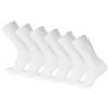 Big and Tall Diabetic Neuropathy Ringspun Cotton Crew Socks, King Size Mens Athletic Socks (13-16, Loose Top - Premium White) - 6 pairs view 1
