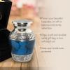 Moonstone Blue Cremation Urns for Human Ashes Adult Male for Funeral or Home. Cremation Urns for Adult Male Large Cremation Urns for Men Adult Urns for Ashes (Moonstone Blue, Small) view 2