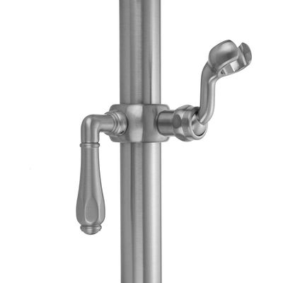 Jaclo, SL74-WH, Smooth Lever Grab Bar Fork Handshower Slider - White (WH)