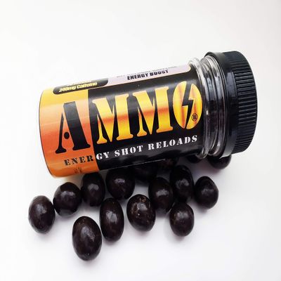 AMMO Natural Energy Chocolate Coffee Rounds Caffeinated Shot Reloads Chocolate Coffee Beans 40 count