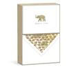 Punch Studio Boxed Thank You Cards with Envelopes, Gold-Foil Accents and Embossing  5.5 x 4.25 each, Set of 10 Cards  Elephant (44636) view 2
