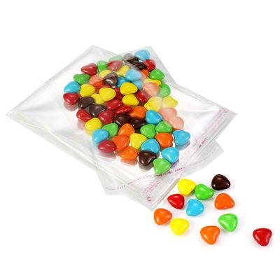 400 Pack 5" x 6" Thick Clear Resealable Cello Self Adhesive Seal Bags Packaging Bakery Cookie Cards Gifts Cellophane Poly Bags