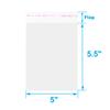 400 Pack 5" x 6" Thick Clear Resealable Cello Self Adhesive Seal Bags Packaging Bakery Cookie Cards Gifts Cellophane Poly Bags view 4