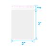 400 Pack 2" x 3" Thick Small Clear Resealable Cello Self Adhesive Seal Bags Packaging Jewelry Bead Ring Necklace Gifts Cellophane Poly Bags view 4