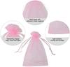 100pcs Pink Organza Bags 4X 6 Wedding Christmas Favors Gift Drawstring Pouches view 2