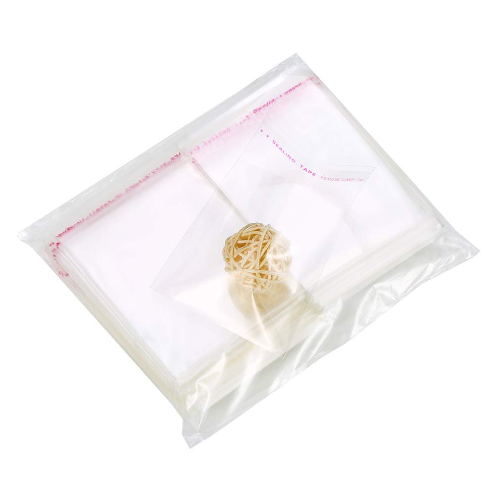 400 Pack 3" x 3" Thick Small Clear Resealable Cello Self Adhesive Seal Bags Packaging Jewelry Bead Ring Necklace Gifts Cellophane Poly Bags
