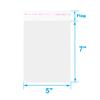 200 Pack 5" x 7" Thick Clear Resealable Cello Self Adhesive Seal Bags Packaging Bakery Cookie Cards Gifts Cellophane Poly Bags view 4