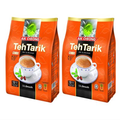 Aik Cheong TehTarik Combo Milk Tea Beverage (2 Pack, Total of 1200g)