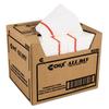 Foodservice Towels, 1-Ply, 12.25 x 21, White/Red Stripe, 200/Carton view 1