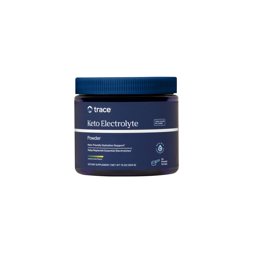 Trace Minerals Keto Electrolyte Powder - Electrolytes for Fluid Balance Support - Muscle Stamina - Powder Supplement - Zero-Sugar - Gluten-Free & Vegan - Lemon Lime - 55 Servings