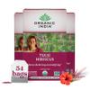ORGANIC INDIA Tulsi Hibiscus Tea Bags - Holy Basil Herbal Tea, Stress Relieving, Calming, Immune Support, USDA Organic, Caffeine Free -18 Bags, 3 Pack view 1
