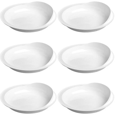 Providence Spillproof 9" Scoop Plate High-Low Adaptive Bowl - 6 Pack - Dish for Disabled, Handicapped, and Elderly Adults with Special Needs from Parkinsons, Dementia, Stroke or Tremors - PSC 996
