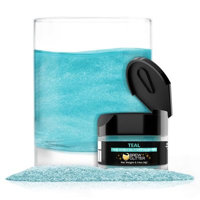 Brew Glitter Edible Glitter for Drinks, Cocktails, Beer, Garnish & Beverages (Teal, 4 Grams)
