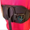 Wheelchair Overlapping 4" Chest Strap with Limit-Less Magnetic Self Engaging Buckles (Black - Vinyl, Medium) view 2