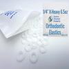 1/4 inch X-Heavy 6.5 oz - Orthodontic Elastic Rubber Bands - 100 Pack - Clear Latex Free, Small, Braces, Dreadlocks Hair Braids, Tooth Gap, Packaging, Crafts, Sonic Dental Supply - Made in USA view 1