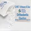 3/16 inch X-Heavy 6.5 oz - Orthodontic Elastic Rubber Bands - 100 Pack - Clear Latex Free, Small, Braces, Dreadlocks Hair Braids, Tooth Gap, Packaging, Crafts, Sonic Dental Supply - Made in USA view 1
