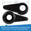 Impresa Door Knob Extension 2-Pack - Soft Black Rubber Compatible Only with 2"-2.5" Ball-Shaped Doorknobs - Slip-Resistant Grip & Easy Install - Adaptive Door Turner & Handle Gripper view 2
