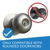 Impresa Door Knob Extension 2-Pack - Soft Black Rubber Compatible Only with 2"-2.5" Ball-Shaped Doorknobs - Slip-Resistant Grip & Easy Install - Adaptive Door Turner & Handle Gripper view 4