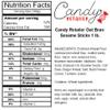 Candy Retailer Oat Bran Sesame Sticks 1 Lb. view 2