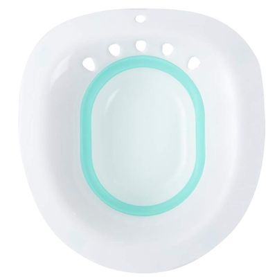 Sitz Bath for Over The Toilet Bidet Postpartum Care Postoperative Care Basin Foldable Household Bathroom Cleaning Basin White Green