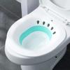 Sitz Bath for Over The Toilet Bidet Postpartum Care Postoperative Care Basin Foldable Household Bathroom Cleaning Basin White Green view 2
