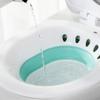 Sitz Bath for Over The Toilet Bidet Postpartum Care Postoperative Care Basin Foldable Household Bathroom Cleaning Basin White Green view 3