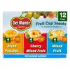 Del Monte FRUIT CUP Snacks, Family Pack, No Sugar Added, 12-Pack, 4 oz Variety Pack view 1
