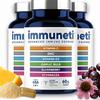 Immuneti Advanced Immune Support  Doctor Formulated 6-in-1 Daily Immunity Supplement  Made in USA  with Vitamin C, D3, Zinc, Elderberry, Garlic & Echinacea - Vital Nutrients & Antioxidants (3) view 1