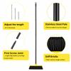 Push Broom Outdoor Indoor Broom 12" Wide,50" Long Handle with Stiff Bristles for Cleaning Scrubbing Deck Driveway Yard Patio Wood Stone Tile Floor view 2