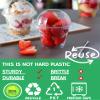 Aatriet 9 oz Clear Plastic Cups with Lids - 25 Sets Dessert Cups with Dome Lid (NO HOLE), Disposable Party Cup for Fruit/Ice Cream/Cupcake/Iced Cold Drinks view 2