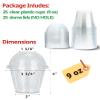 Aatriet 9 oz Clear Plastic Cups with Lids - 25 Sets Dessert Cups with Dome Lid (NO HOLE), Disposable Party Cup for Fruit/Ice Cream/Cupcake/Iced Cold Drinks view 3