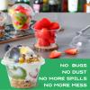 Aatriet 9 oz Clear Plastic Cups with Lids - 25 Sets Dessert Cups with Dome Lid (NO HOLE), Disposable Party Cup for Fruit/Ice Cream/Cupcake/Iced Cold Drinks view 4