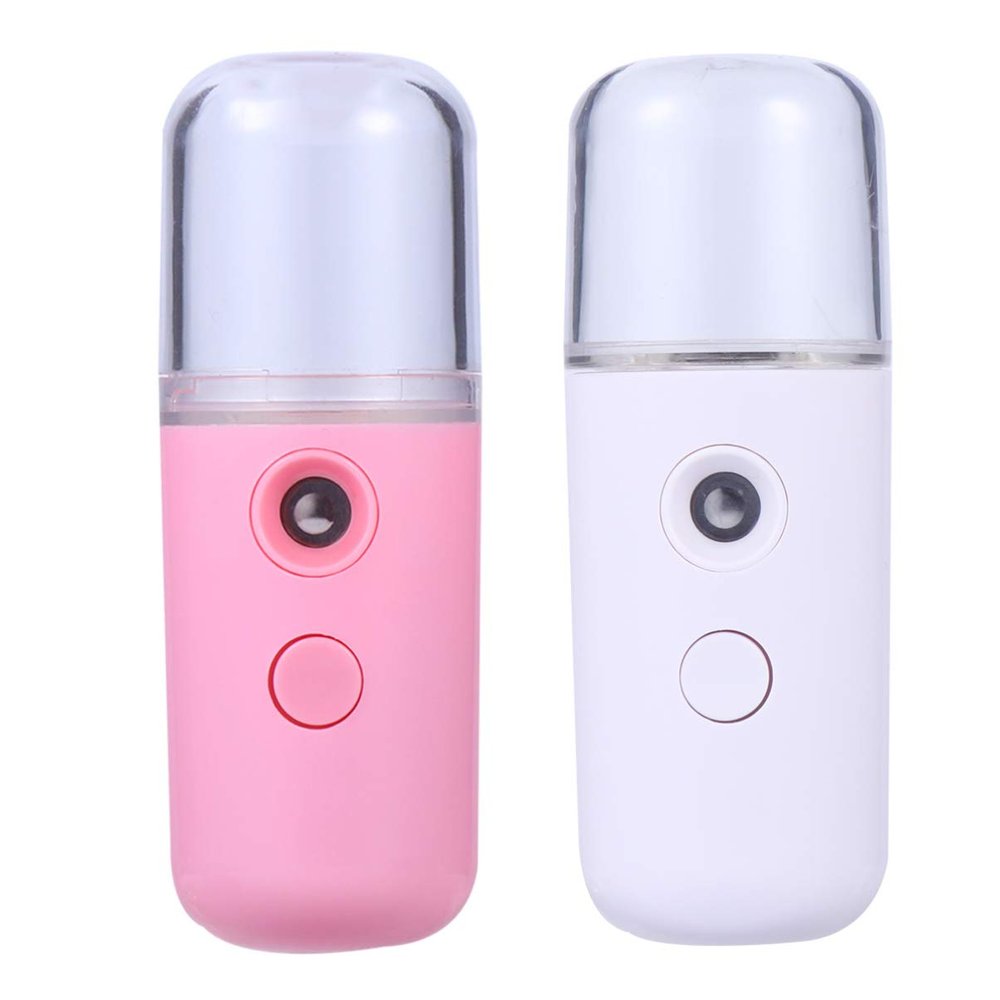 2pcs Mini Humidifier Facial Air Humidifier Mist Sprayer Aromatherapy Diffuser Hand Face Diffuser Moisturizing Portable Skin Care Moisturizer